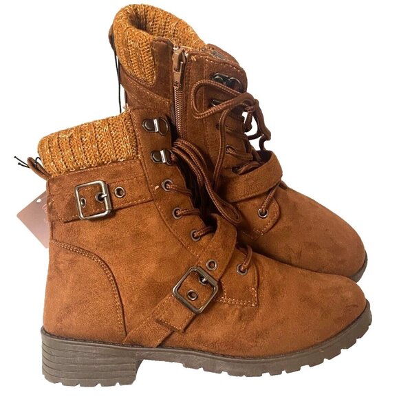 Olivia & Kate Shoes - Olivia & Kate - New York - Leanna Women's Hiking Boot Brown Size 7.5